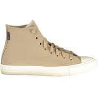 Beige High-Top Canvas Stoffschuhe