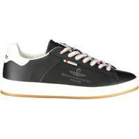 Herren Schwarze Sneaker in Lederoptik