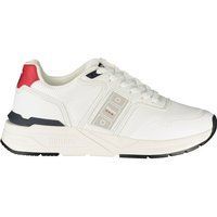 Weißer Laufschuh im Retro-Stil