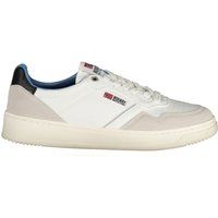 Weiße lässige Sneaker aus Kunstleder