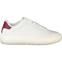 Plateau-Leder-Sneakers mit Fersenakzent