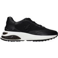 Schwarzer Stoff-Sneaker mit Logo-Detail