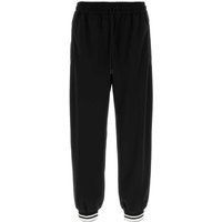 Schwarze Jersey-Jogginghose aus Baumwollmischung