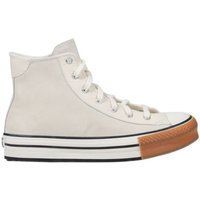 High-Top Plateau-Sneaker aus Leder