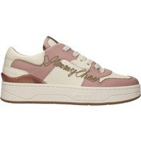 Pinkfarbener Leder-Low-Top-Fashion-Sneaker