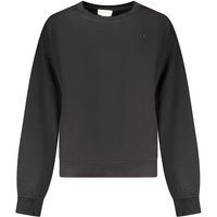 Minimalistisches schwarzes Sweatshirt aus Baumwollmischung