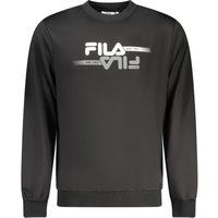 Schwarzes Herren-Sweatshirt mit Rundhalsausschnitt