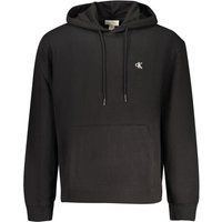 Klassischer schwarzer Baumwoll-Logo-Hoodie