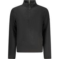 Schwarzes Fleece-Pullover-Sweatshirt für Herren