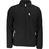 Schwarze Fleecejacke mit Reißverschluss für Herren