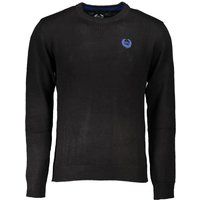 Schwarzer Baumwollstrickpullover für Herren