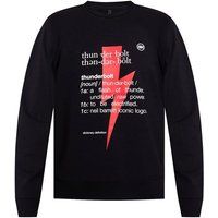 Baumwollmischung Sweatshirt mit Thunderbolt-Print