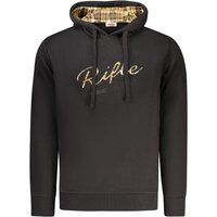 Schwarzer Herren-Hoodie aus Baumwollmischung