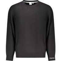 Schwarzer Herrenpullover aus Baumwollmischung