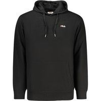 Klassischer schwarzer Baumwoll-Logo-Hoodie