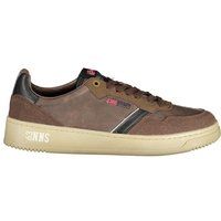 Brauner lässiger Low-Top-Sneaker