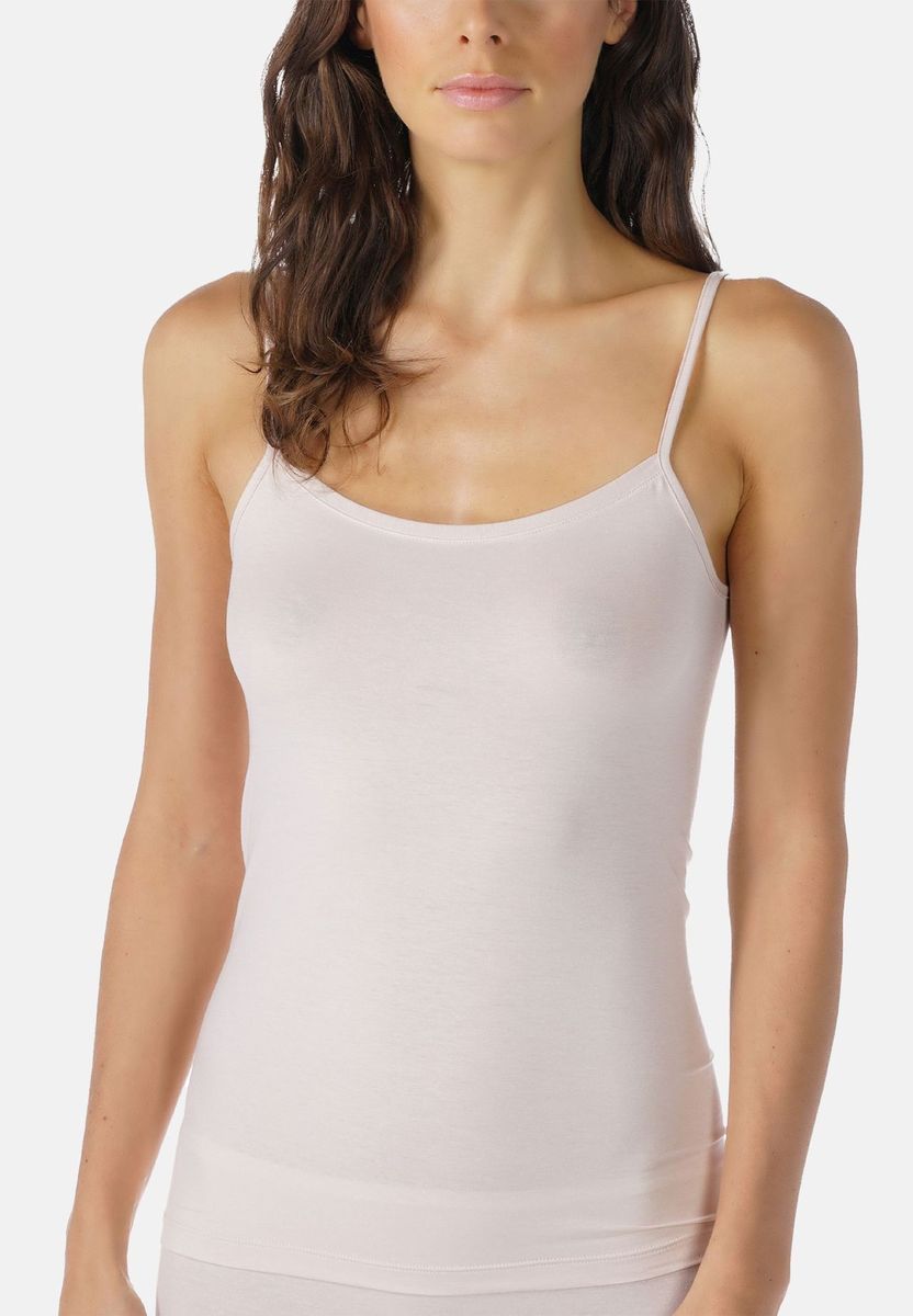 Bio-Baumwoll Tank Top mit Spaghetti-Trägern