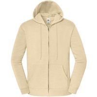 Fruit of the Loom - "Iconic Premium" Hoodie mit durchgehendem Reißverschluss für Herren (Wüstensand)