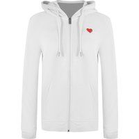 Klassischer Reißverschluss-Hoodie mit Herzlogo