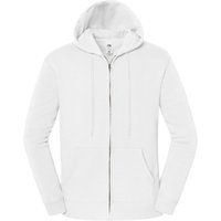 Fruit of the Loom - "Iconic Premium" Hoodie mit durchgehendem Reißverschluss für Herren (Weiß)