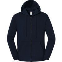Fruit of the Loom - "Iconic Premium" Hoodie mit durchgehendem Reißverschluss für Herren (Marineblau)