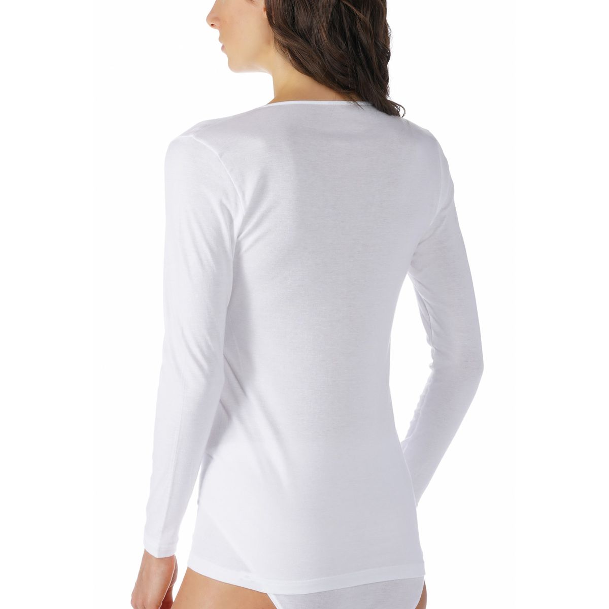 Klassisches Langarm-Figur-T-Shirt