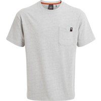 Herren Grau Meliertes T-Shirt mit Tasche