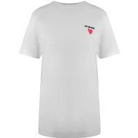Klassisches Weißes T-Shirt mit Herz-Logo