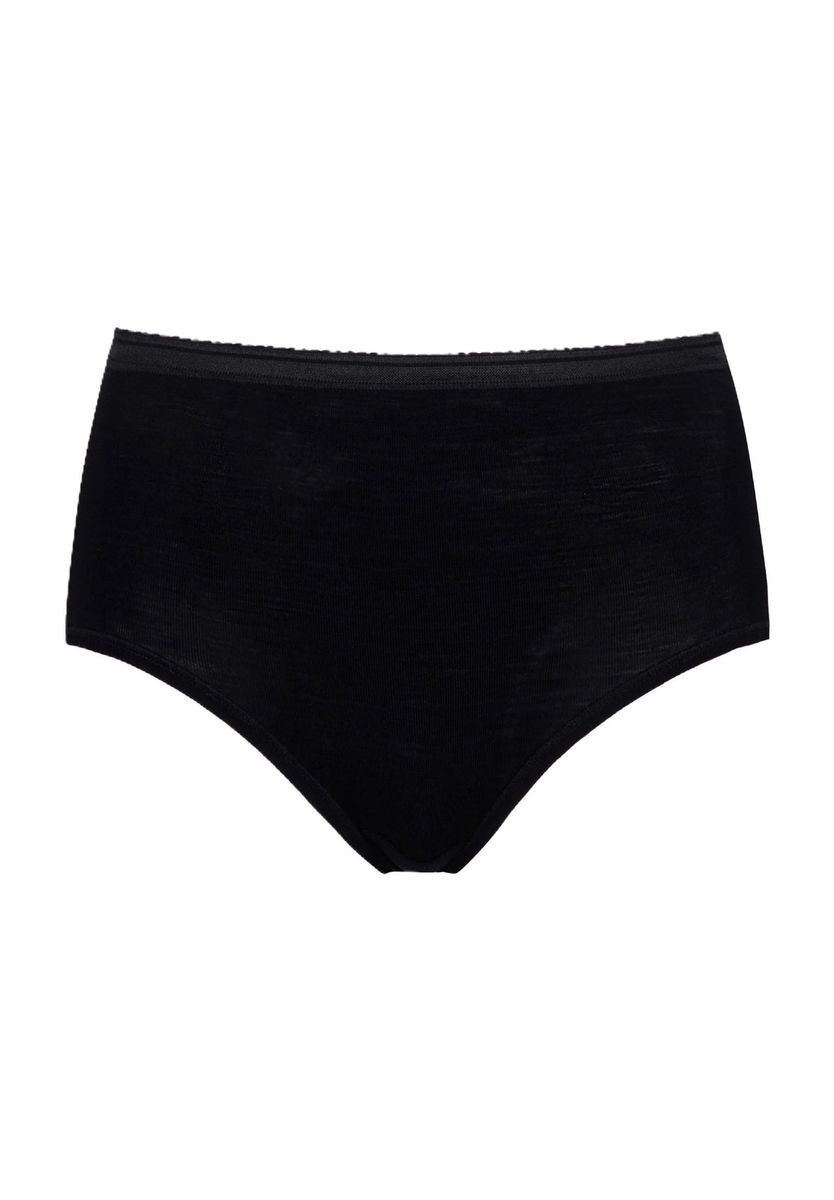 Klassische schwarze Slips mit Gummibund