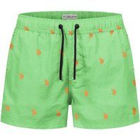 Herren Badeshorts mit Allover-Logo-Design