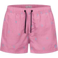 Herren Badeshorts mit Allover-Logo-Design