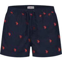 Herren Badeshorts mit Allover-Logo-Design