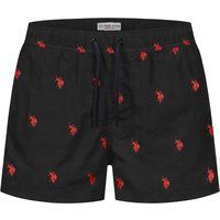 Herren Badeshorts mit Allover-Logo-Design