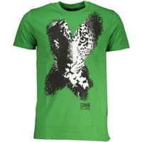 Cavalli Class Baumwoll T-Shirt mit Grafikdruck