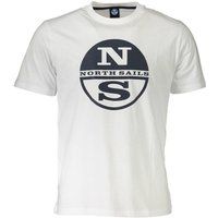 Klassisches weißes Baumwoll-Logo-T-Shirt