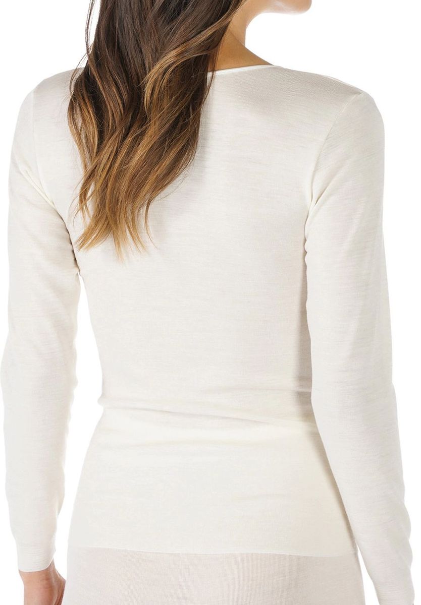 Langarmshirt aus Woll-Seide-Mischung