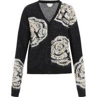usha Strickjacke Frauen schwarz-beige