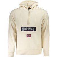Beiger Kapuzenpullover mit Norwegen-Aufnäher