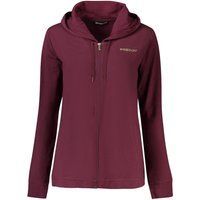Damen Baumwollmischung Kapuzenpullover mit Reißverschluss