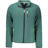 Grüne Fleecejacke mit Reißverschluss für Herren