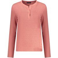Geripptes Henley Langarmshirt