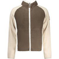 Zweifarbiger Fleece-Sweatshirt mit Reißverschluss
