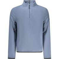 Blauer Herren Fleece-Pullover mit Halbreißverschluss