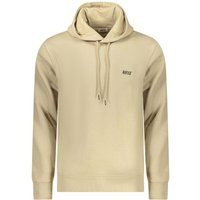 Herren Beige Hoodie mit Logo-Print