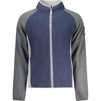Colorblock Fleece Jacke mit Reißverschluss