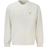 Weißes Baumwoll-Sweatshirt mit Logo für Herren