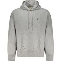 Minimalistischer grauer Hoodie aus Baumwollmischung