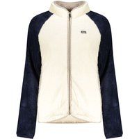 Fleecejacke mit Kontrasteinsatz und Reißverschluss
