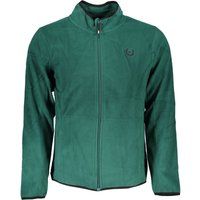 Grünes Fleece-Sweatshirt mit Reißverschluss für Herren