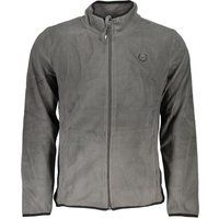 Grünes Fleece-Sweatshirt mit Reißverschluss für Herren